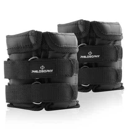 Adjustable Ankle Wrist Weights Pair, Arm Leg Straps Set with Removable Weights