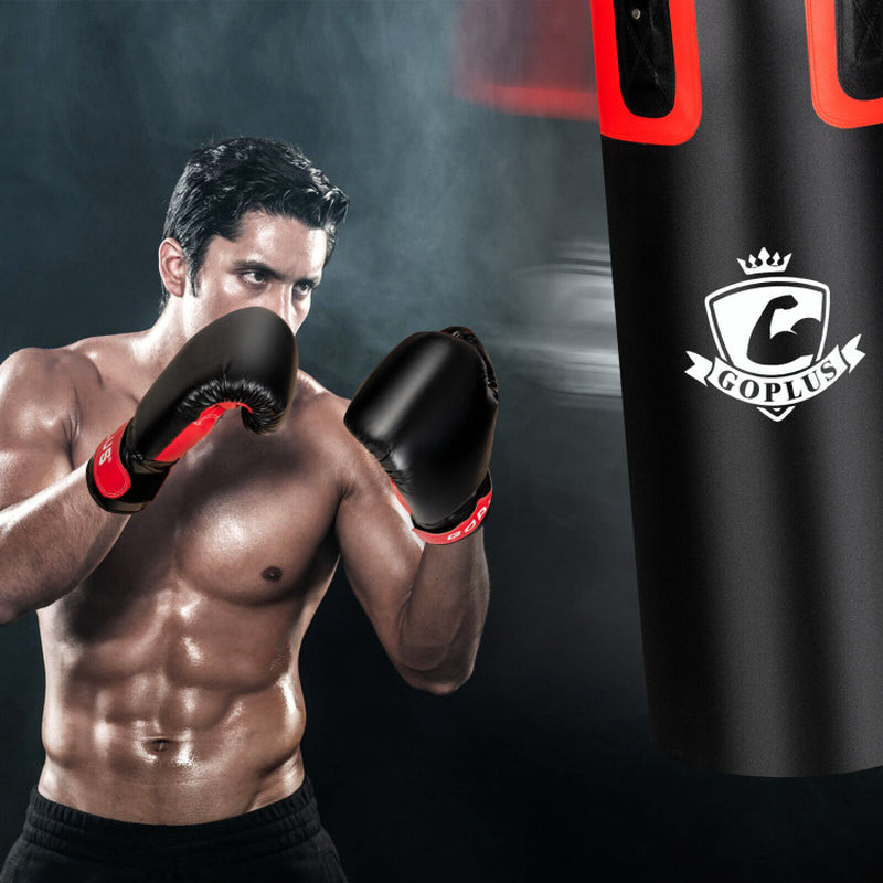 56/63Lbs Filled Punching Bag Set with Boxing Gloves