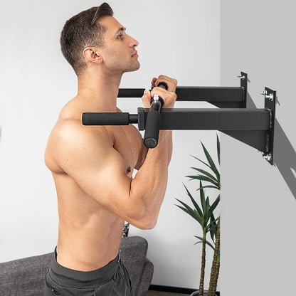 Wall Mounted Multi-Grip Pull up Bar W/Foam Handgrips Full Body Workout Home Gym