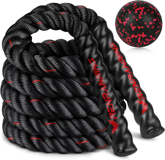 Jump Rope, 3Lb 4Lb 5Lb Weighted Jump Rope for Fitness, 9.8Ft Heavy Exercise Jumping Ropes, Adult Skipping Rope for Men Women Improve Strength,Building Muscle,Boxing,Home Workout Equipment,Gym Gift