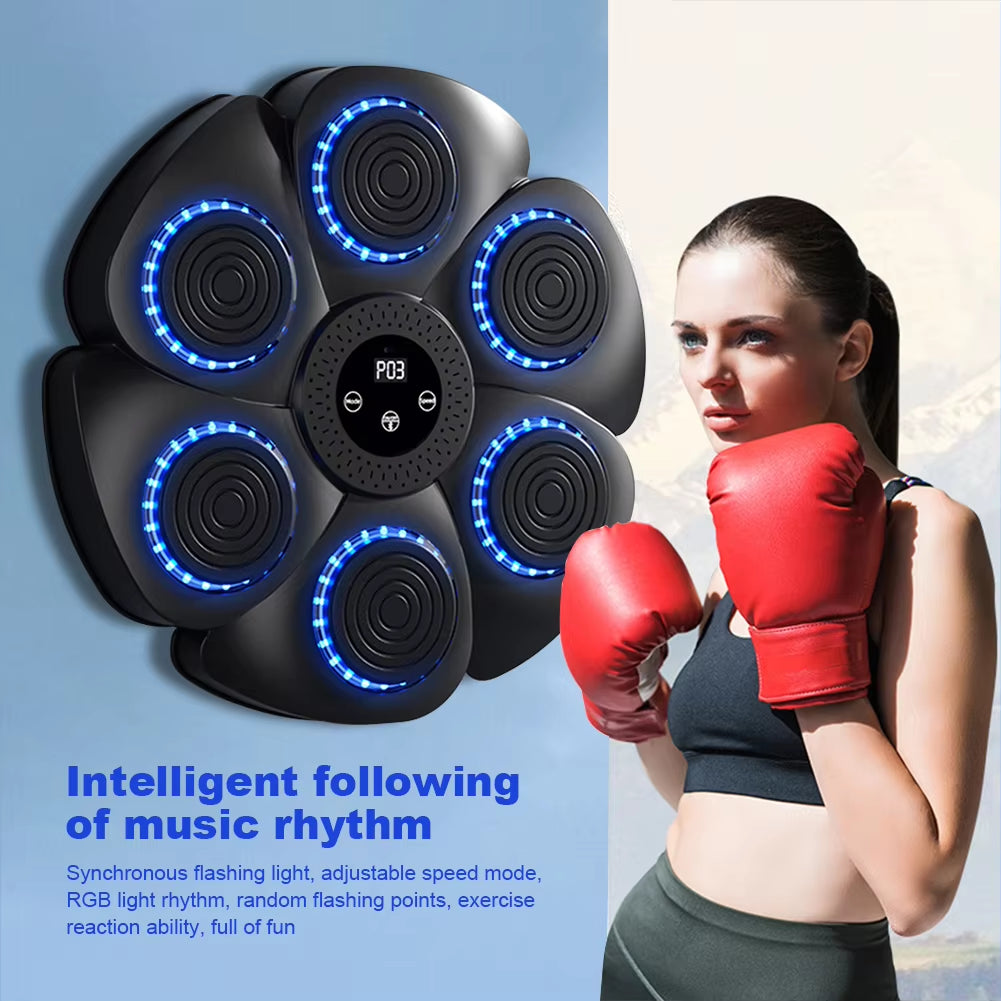 Music Boxing Machine Smart Bluetooth-Compatible Boxing Pads Workout Wall Target Punching Training Equipment for Home Exercise