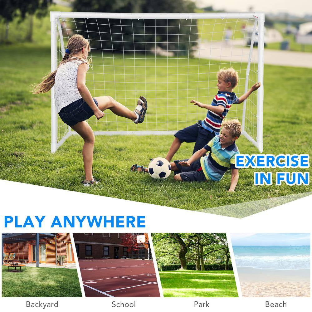 6 Ft. X 4 Ft. Portable Kids Soccer Goal Quick Set-Up for Backyard Soccer Training