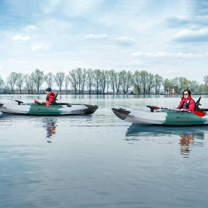 Sit-On-Top Fishing Kayak Boat with Fishing Rod Holders and Paddle