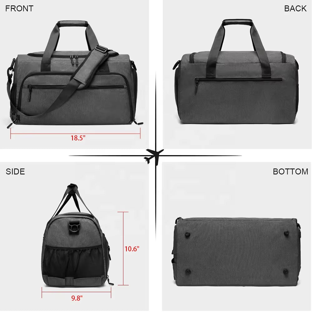 Unique Design Product Sports Gym Bag High Capacity Detachable Shoulder Strap Waterproof Stylish Gym Bag